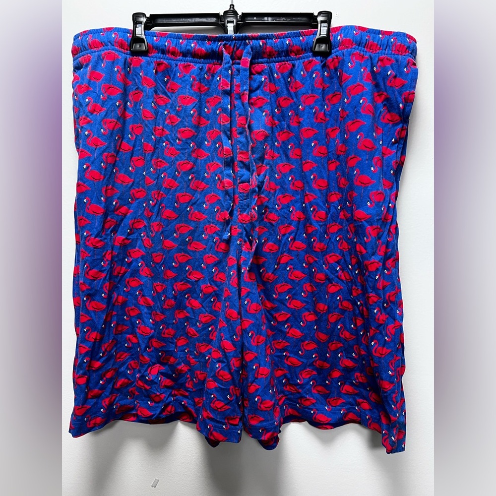 Croft & Barrow Royal Blue and Hot Pink FLAMINGO Sleep or Casual Short 3XLT TALL
